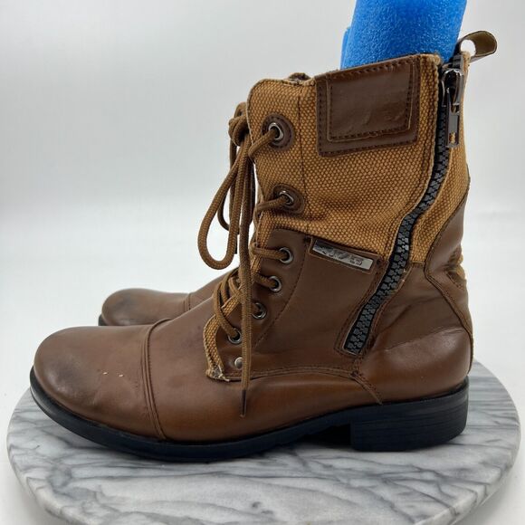 J75 by Jump Trooper 3 Boots Mens Size 7 Faux Leather Military Combat-Inspired - Picture 4 of 12